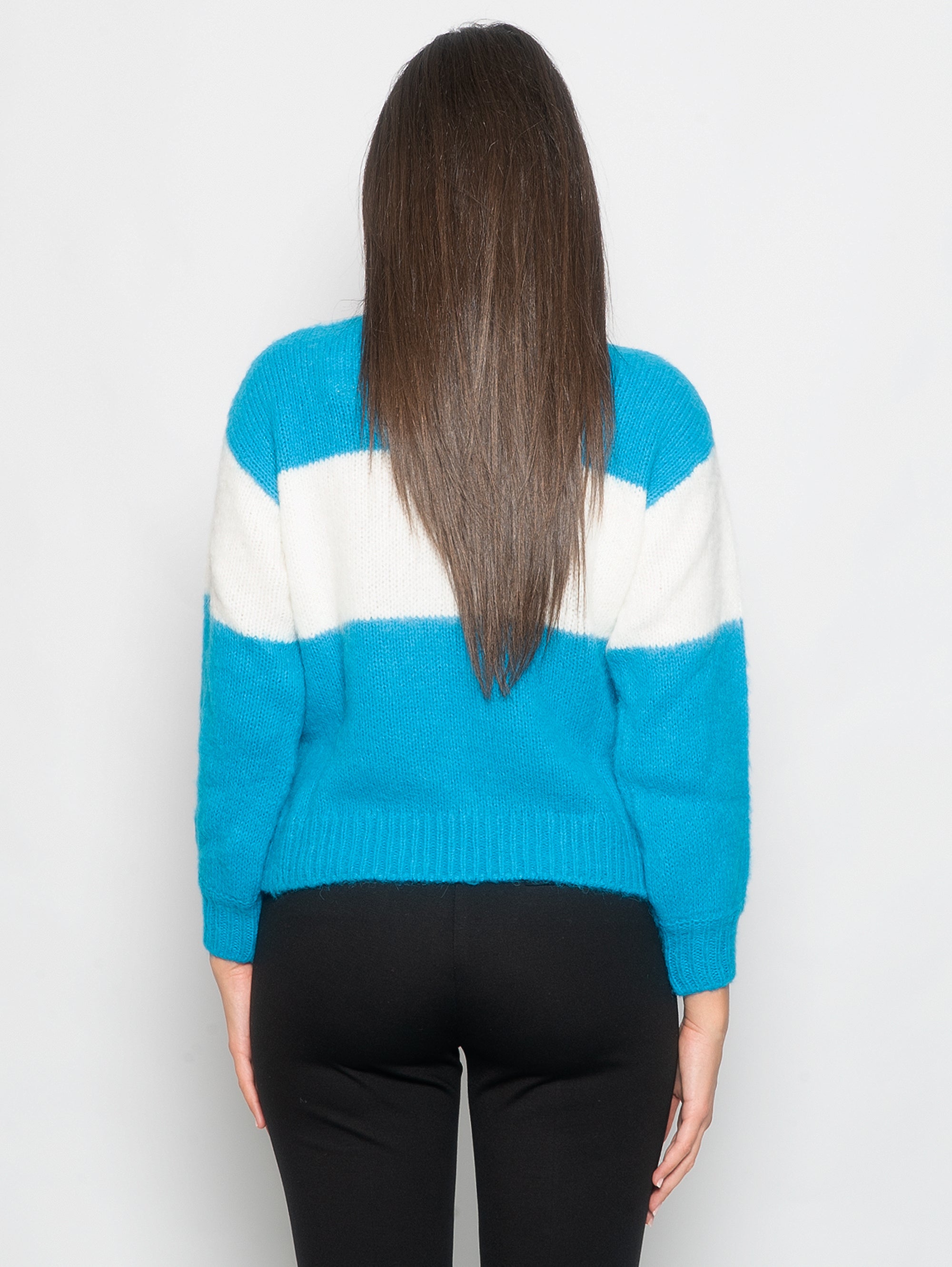 Danya Soft Turquoise Crew Neck Sweater