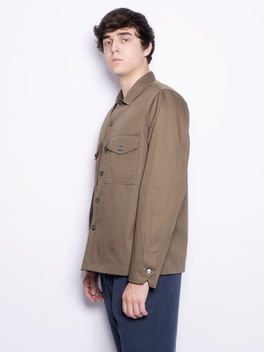 Overshirt in Cotone Biodegradabile Verde