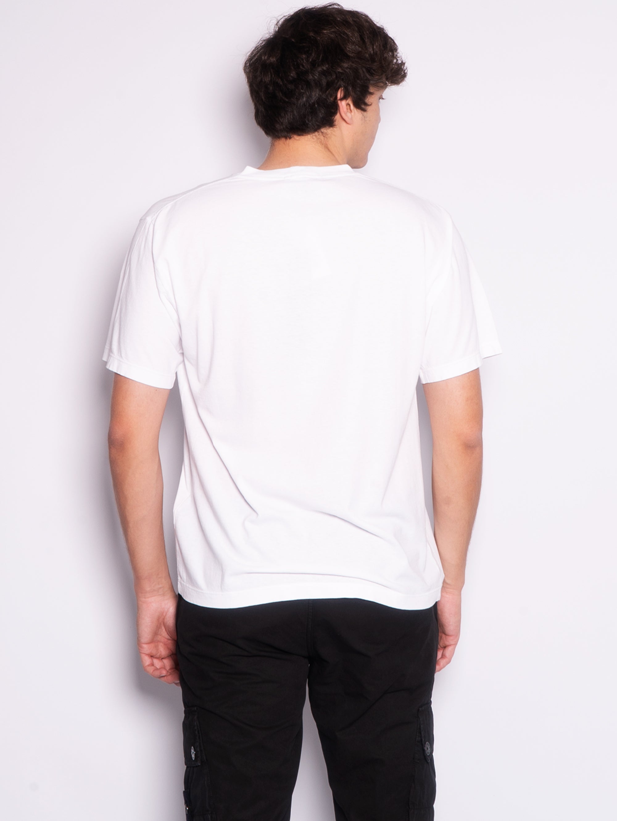 T-shirt con Logo Riflettente Bianco