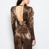 SABINA MUSÁYEV-Top Maniche Lunghe Plissettato Nero-TRYME Shop
