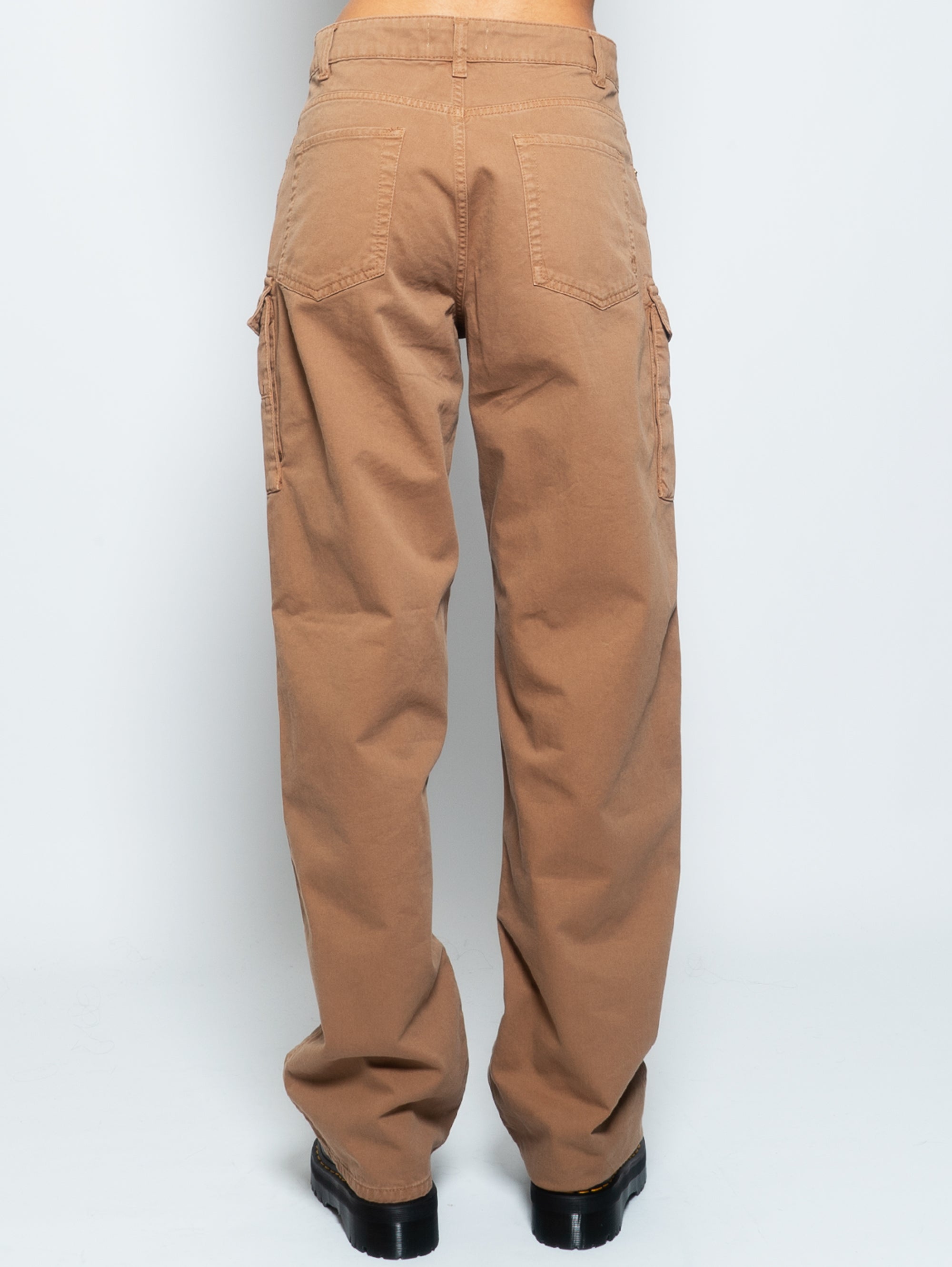 Wide Cargo Pants Camel