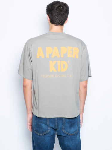 T-shirt met Micro Logo Saliegroen