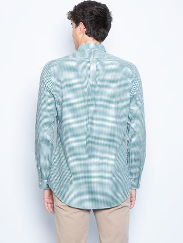 White/Green Checkered Shirt