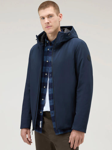 Winddichte jas met capuchon Pacific blauw