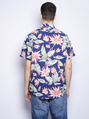 Chemise en seersucker à imprimé floral multicolore