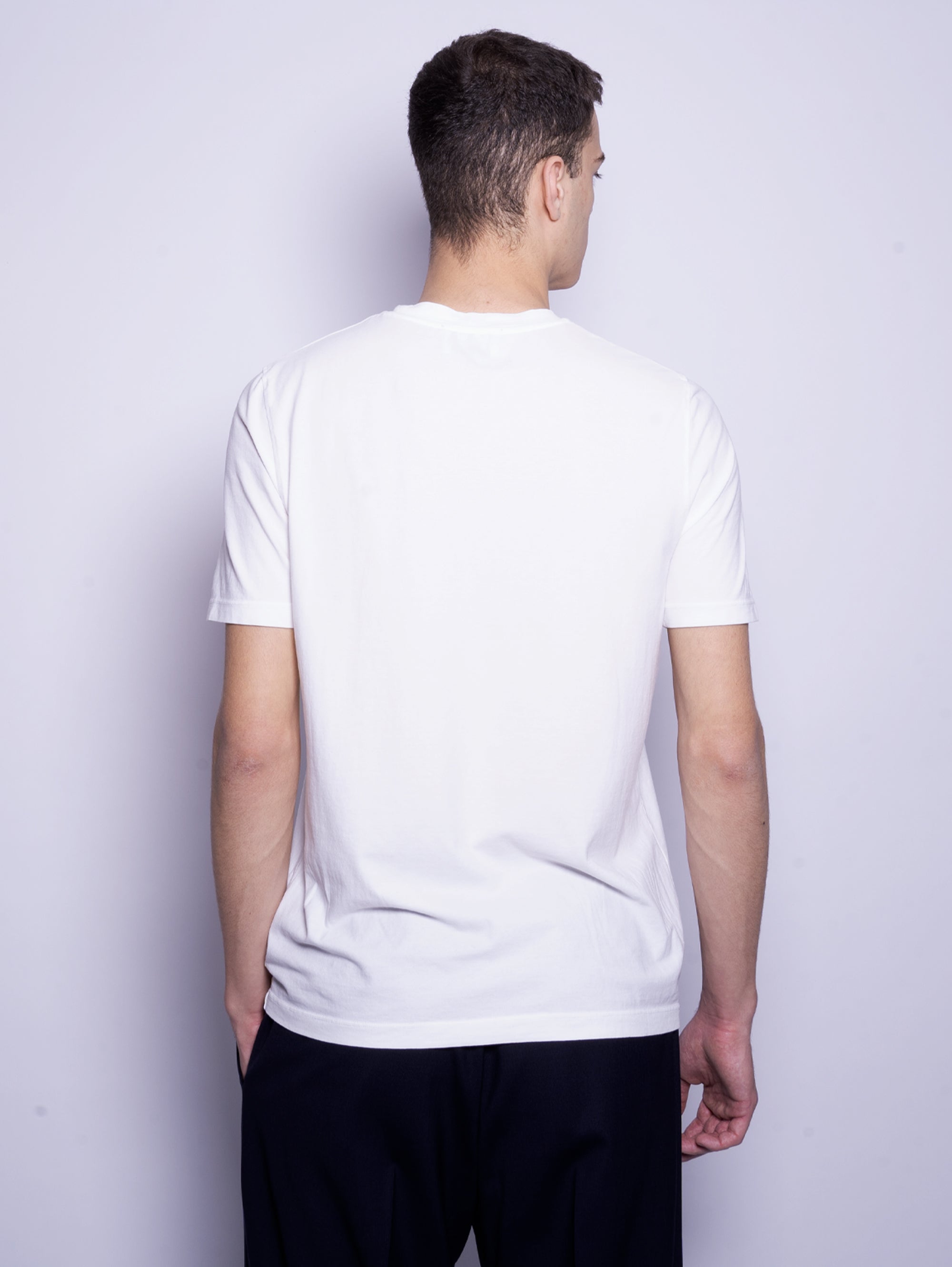 Short-sleeved T-shirt in White Ice Cotton