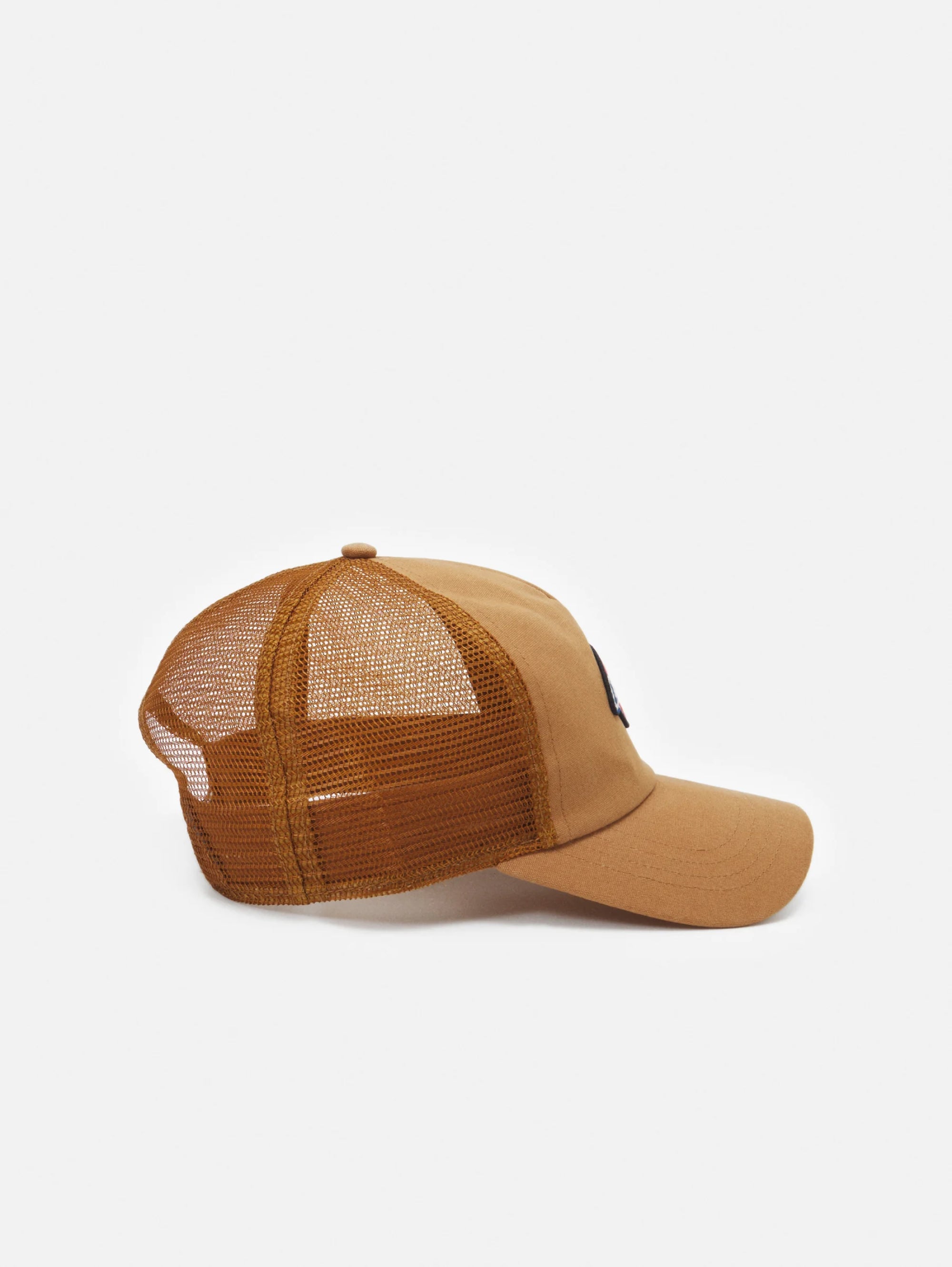 Braune Trucker-Mütze aus Mesh und Baumwolle