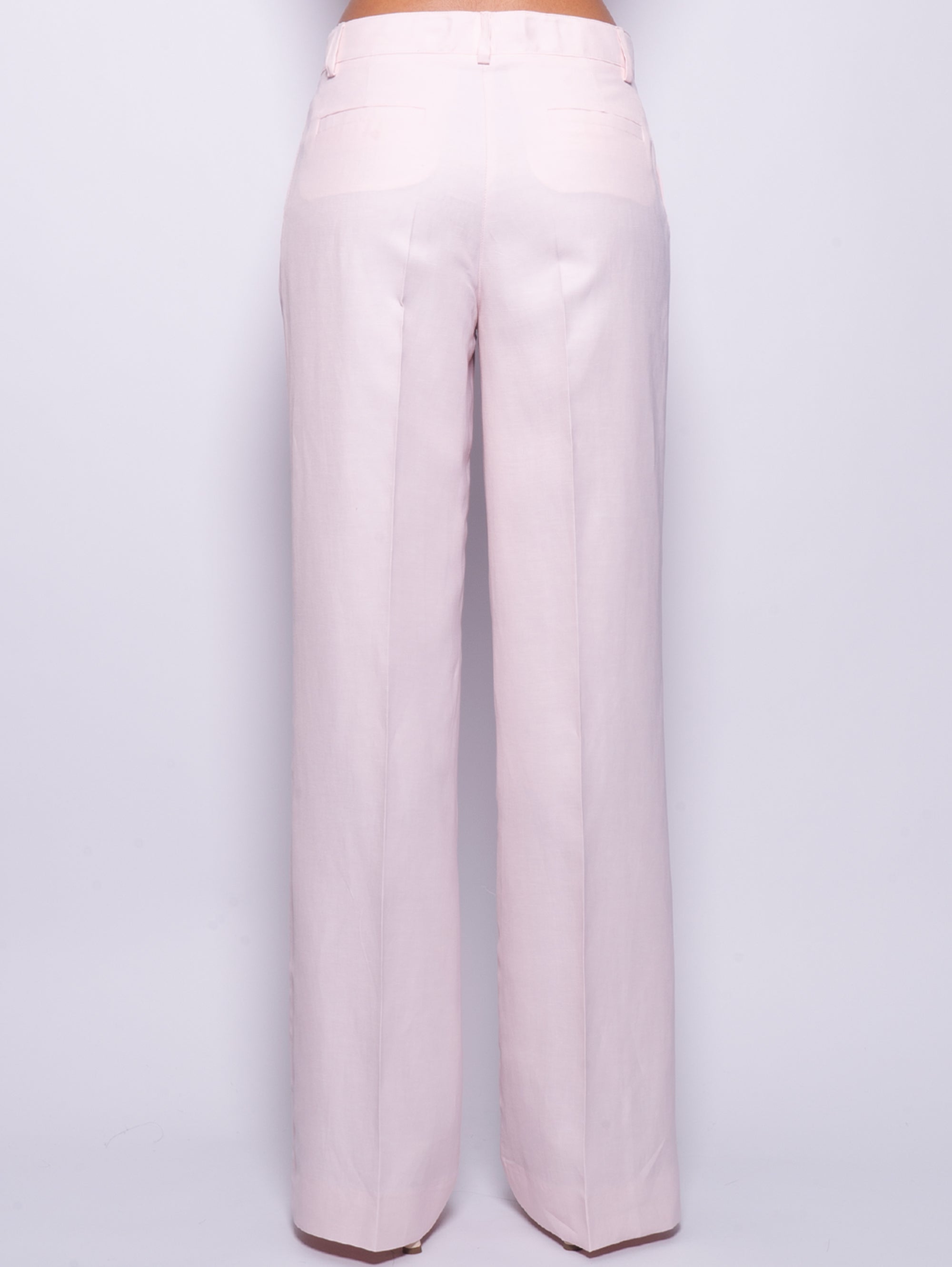 Palazzo trousers in Peach Blossom Linen