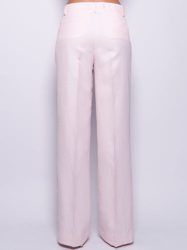 Palazzo-Hose aus Leinen Pfirsichblüte