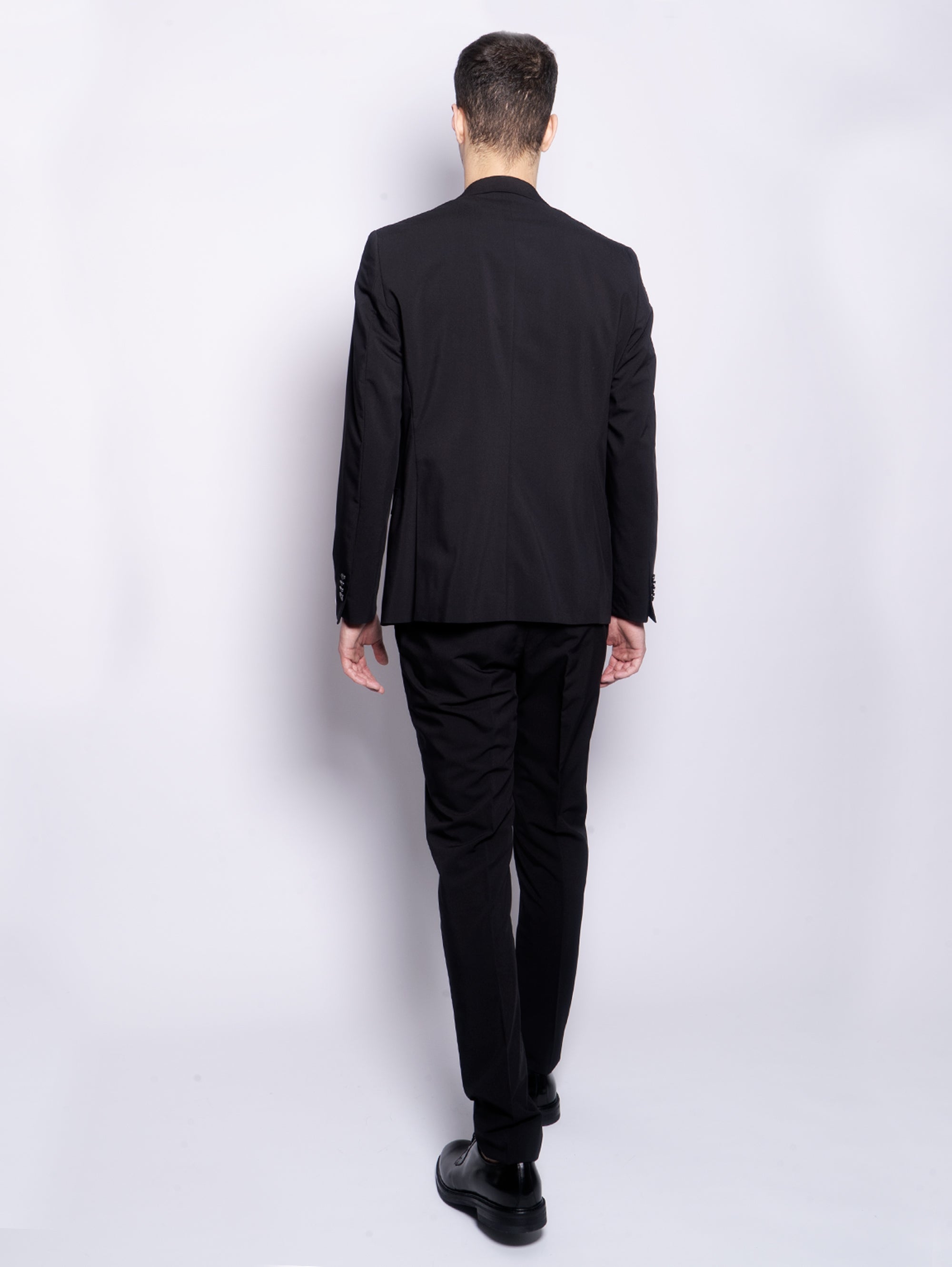 Drop 9 Anzug aus schwarzer Techno-Viskose