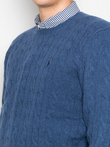 Light Blue Cable Knit Sweater