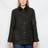 BARBOUR-Giacca Beadnell in Cotone Cerato Oliva-TRYME Shop
