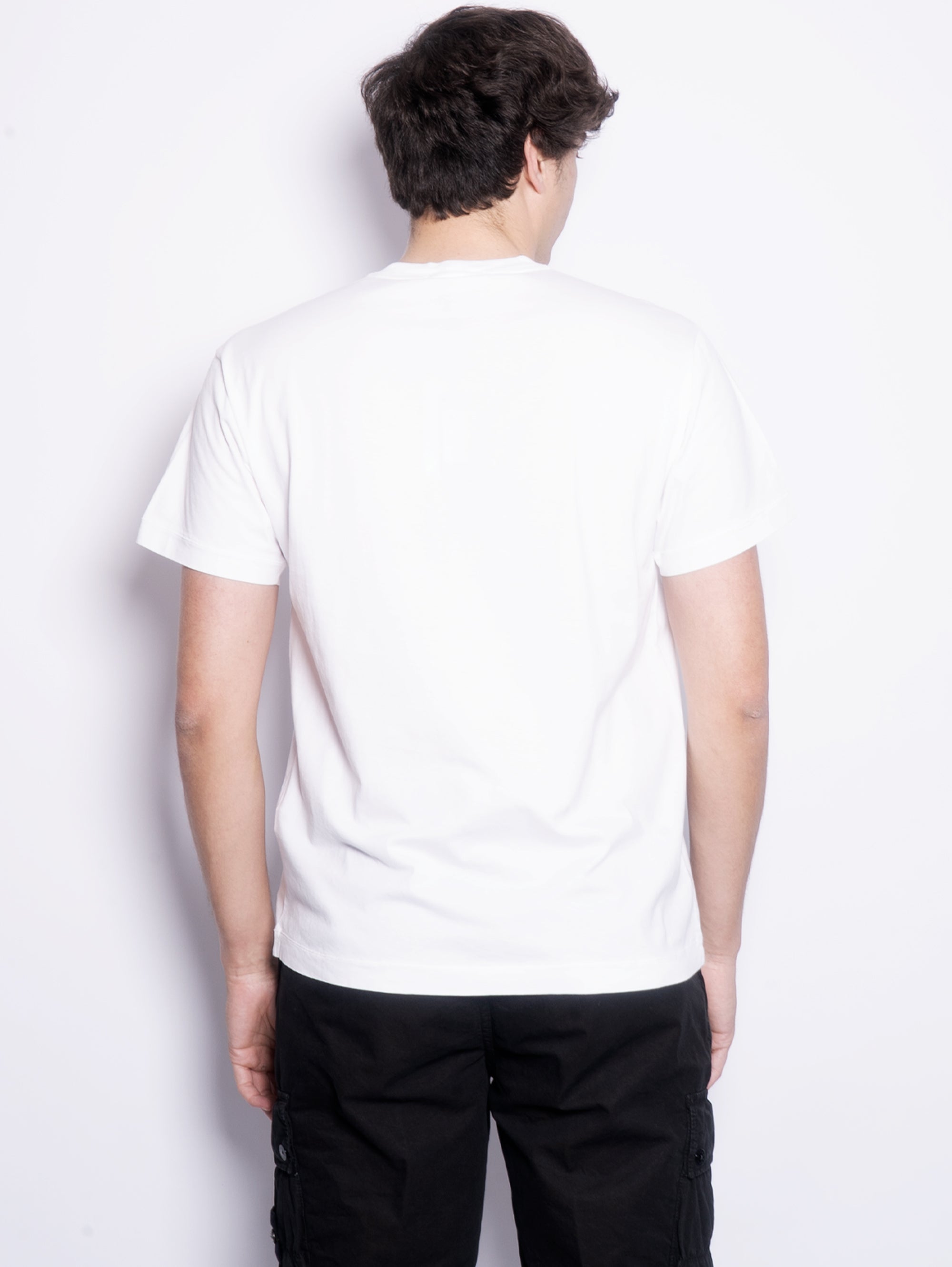 Weißes T-Shirt aus Baumwolljersey