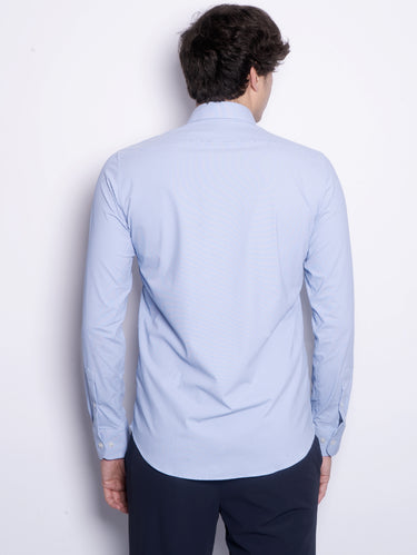 Chemise jacquard slim fit bleu nuit