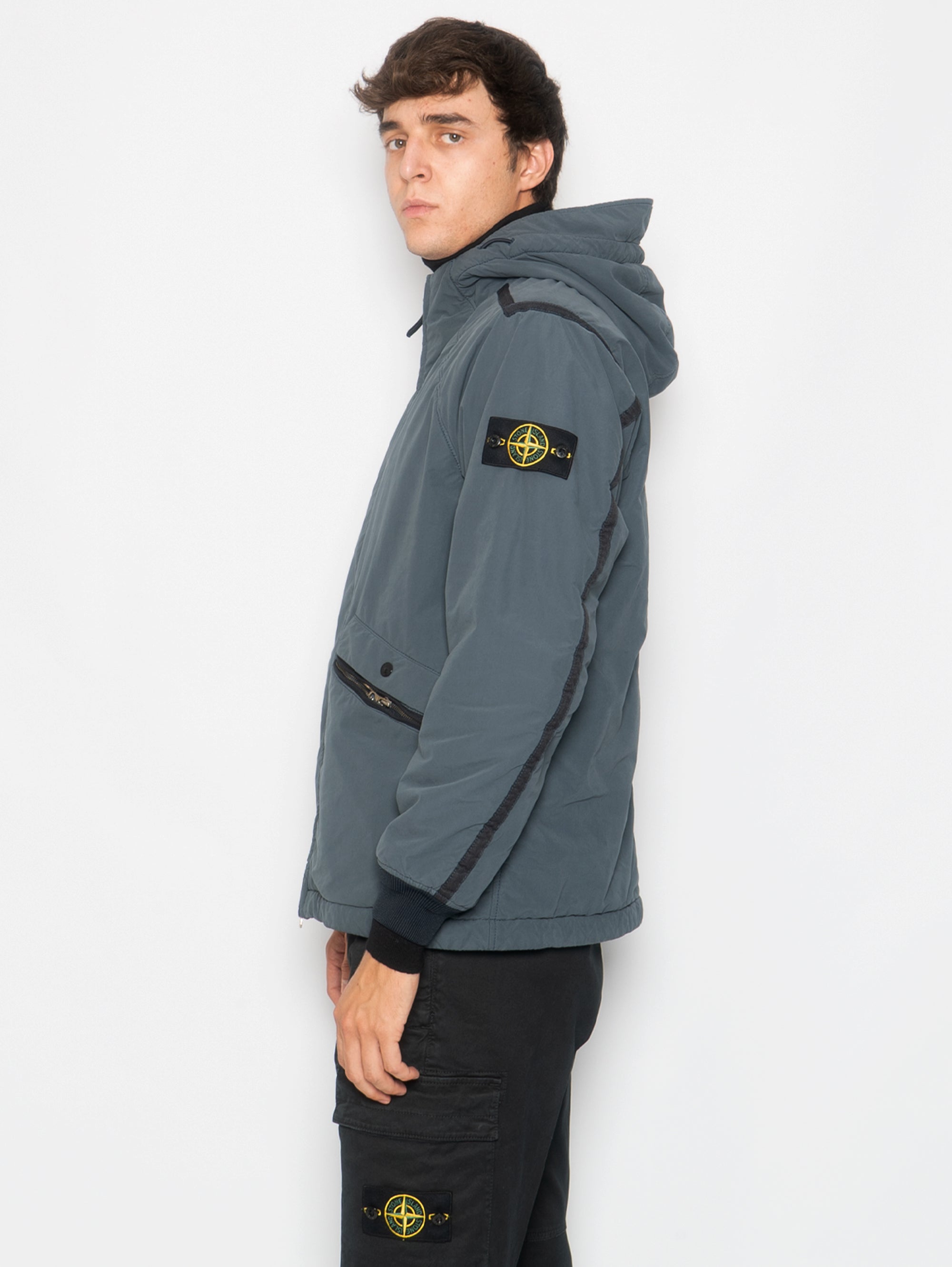 David Canvas Jacket with Gray Micro Fleece