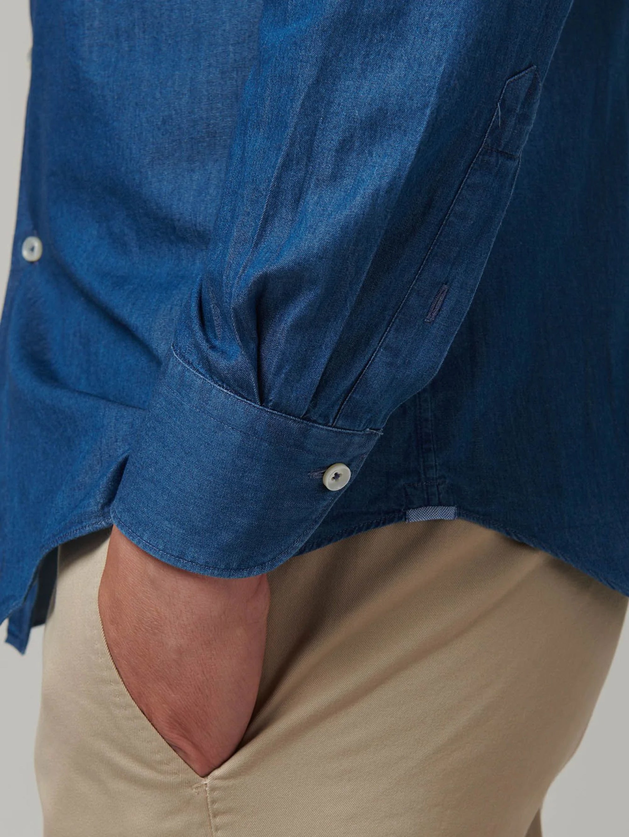 Camicia Blu Jeans Blu Medio