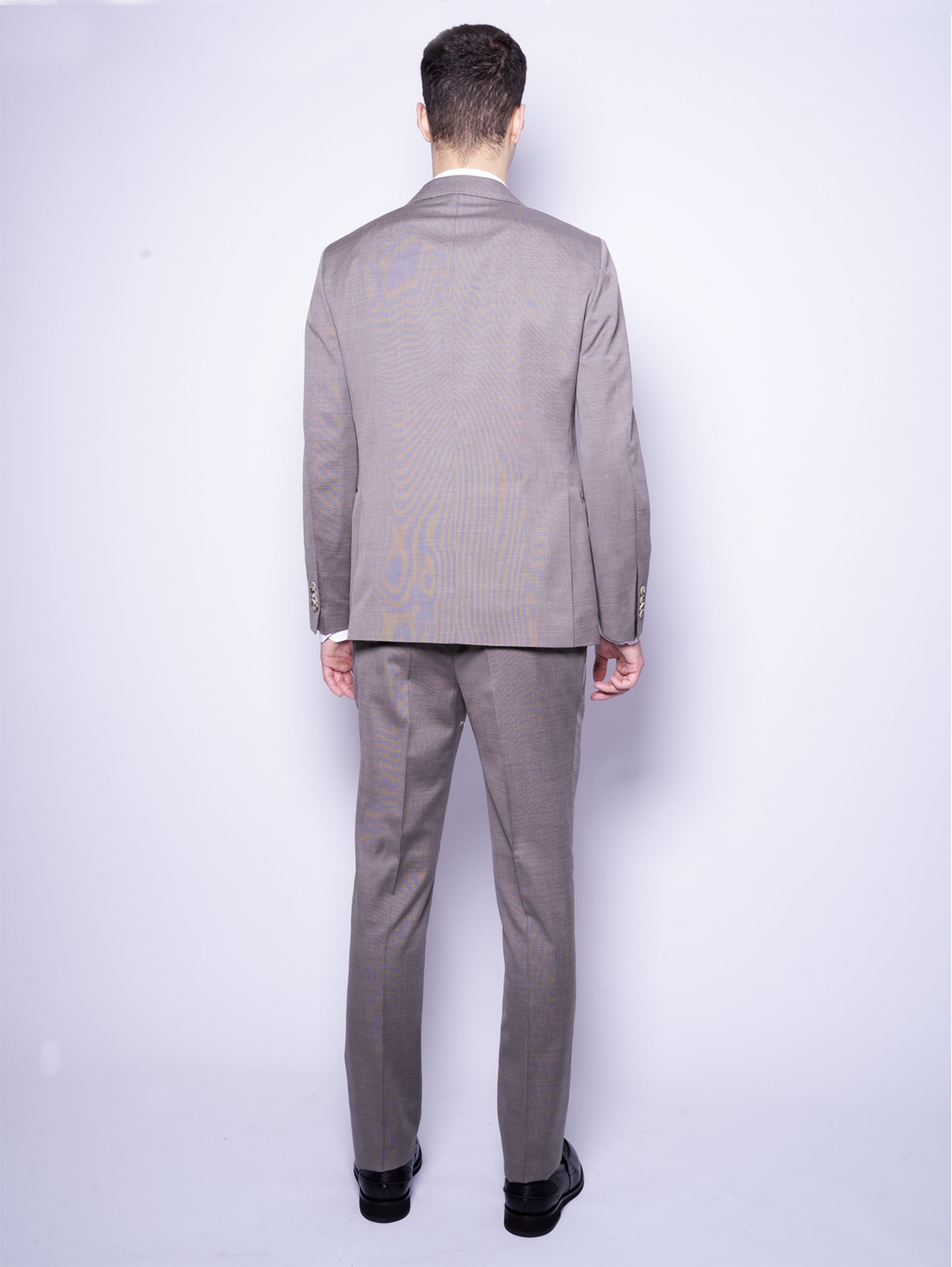 Brown Wool and Cotton Suit
