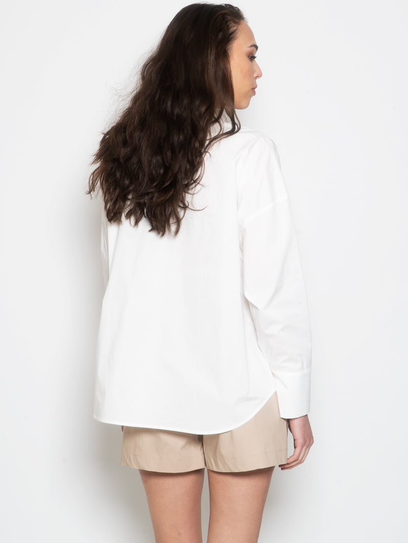 Camicia Oversize in Popeline Bianco