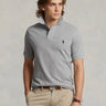 RALPH LAUREN-Polo in Cotone Piquè Slim Fit Grigio-TRYME Shop