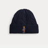 RALPH LAUREN-Cappello a Trecce con Polo Bear Navy-TRYME Shop