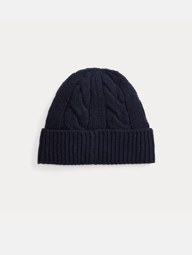 Geflochtener Hut mit Polo Bear in Navy