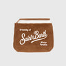 MC2 SAINT BARTH-Pochette in Velluto a Coste Marrone-TRYME Shop