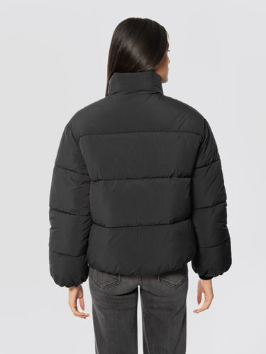 Bomber Cropped Senza Cappuccio Nero