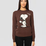 MC2 SAINT BARTH-Maglione Girocollo Snoopy Parlami Dopo il Caffè Marrone-TRYME Shop