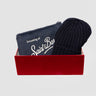 MC2 SAINT BARTH-Box con Cappello in Lana e Pochette in Velluto a Coste Blu-TRYME Shop