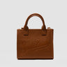 MC2 SAINT BARTH-Borsa in Pelle Martellata Vanity Midi Cuoio-TRYME Shop
