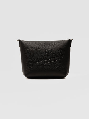 Pochette Aline in Pelle Martellata Nero