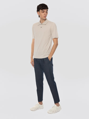 Tiberio Denim Pleated Pants Blue
