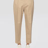 BRIGLIA 1949-Pantaloni Portobellos in Rasatello di Cotone Beige-TRYME Shop