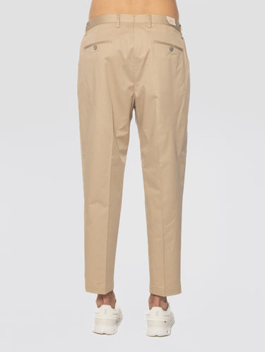 Portobellos Pants in Cotton Sateen Beige