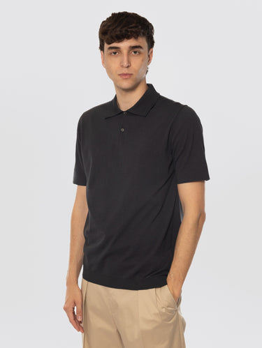 Polo en coton techno Asphalte