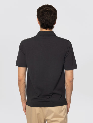 Polo en coton techno Asphalte