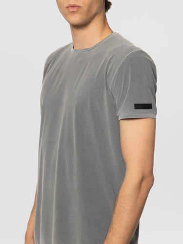 T-shirt en piqué effet délavé gris