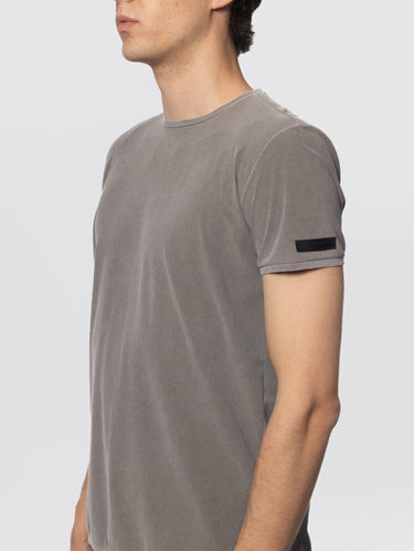 T-shirt en piqué effet délavé Tabac