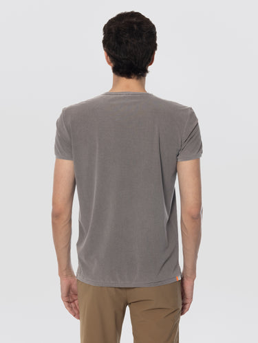 T-shirt en piqué effet délavé Tabac