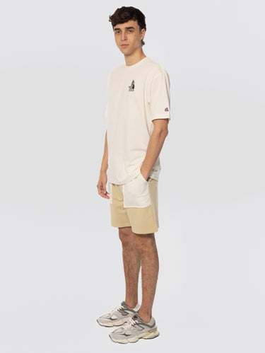 Sweatshorts mit kontrastierenden Taschen Kiesel