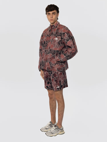 Shorts mit grafischem Print Rosa