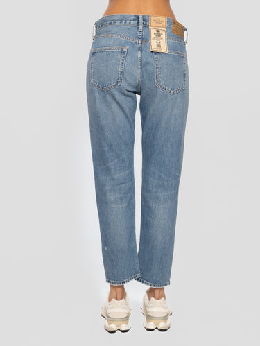 Boyfriend jeans met normale taille Blauw