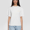 ICON DENIM-T-shirt Oversize con Logo Ricamato Bianco-TRYME Shop