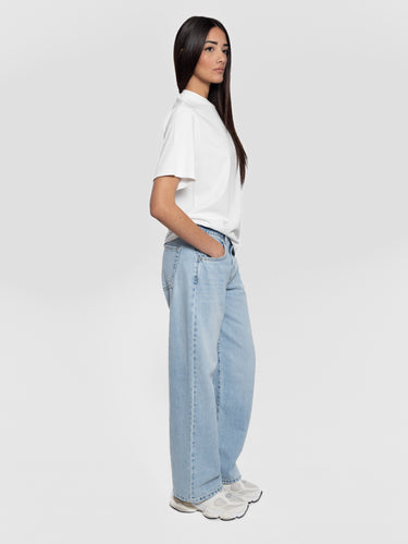 Bea wide leg denim regular blauw
