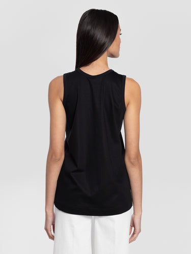 Jersey-Interlock-Top Nembi Schwarz