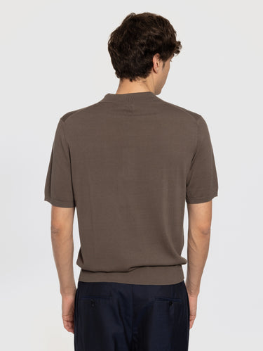 Polo con Mezza Zip Grigio