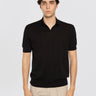 ALPHA STUDIO-Polo con Scollo a V Nero-TRYME Shop