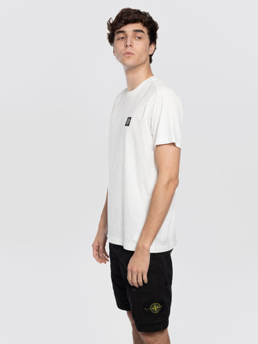 T-Shirt aus weißem Baumwoll-Jersey