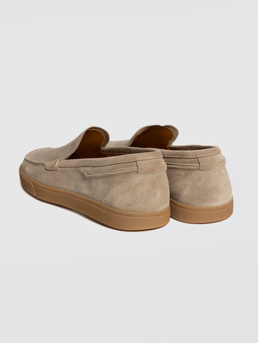 Suède Mocassins Zandkleurig