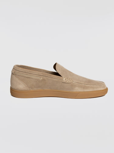 Suède Mocassins Zandkleurig